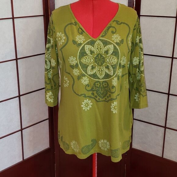 Fashion Bug Olive Green Designer Top - Picture 1 of 5